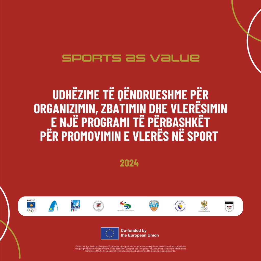 Udhëzues për projektin e Erasmus Plus “Sporti si vlerë”